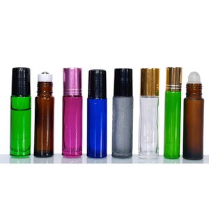ml 10ml Pink Glass Roller Ball Portable Perfume Roll on Essential Oil Roller Bottle with Rose Gold Cap - Product Image 6
