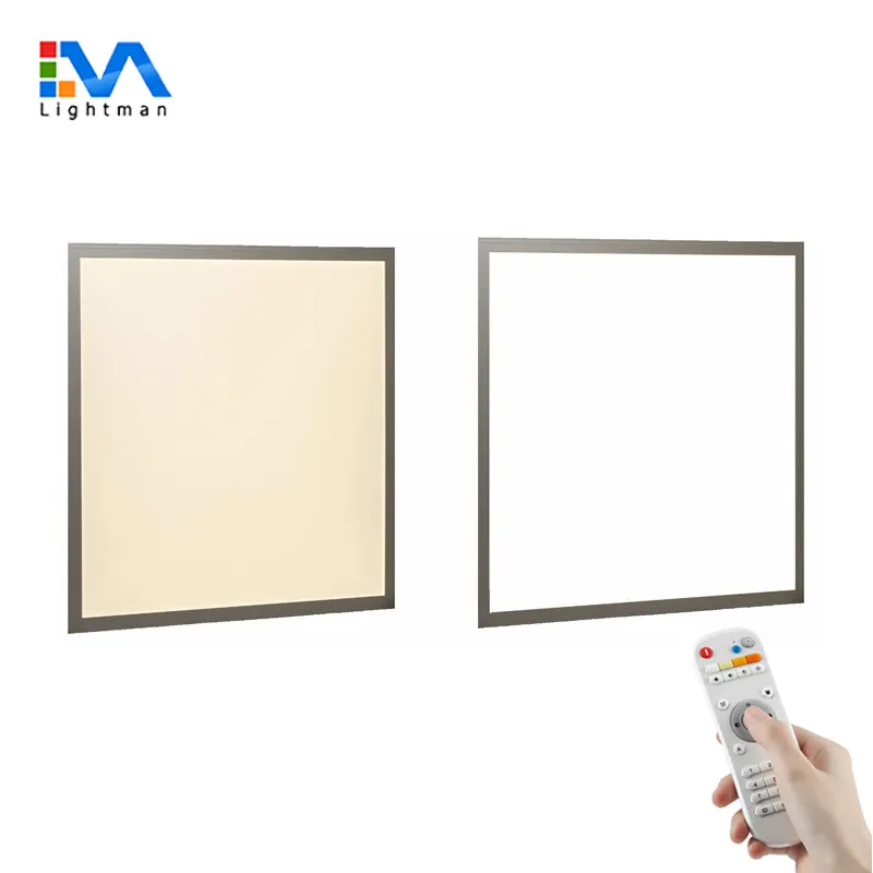 60x60 36W Dimmable and CCT Tunable Panel LED, Slim Rectangle LED Ceiling Lamp with Smart 2.4G RF Remote Control