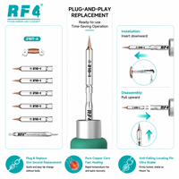 Pointes de fer à souder RF4 210T-A remplaçables de 0,1 mm pour poignées 210, idéales pour la micro-soudure, la réparation d'écrans de téléphone et le soudage de fils de liaison.