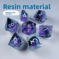DND Table Tour of Fantasy Tabletop RPG COC Run TRPG Suludo Color Quicksand Epoxy Resin Interactive Dice Method Set