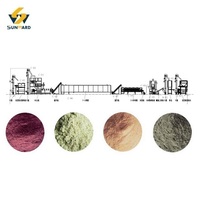 Usine de production de farine de maïs, de farine de millet, de poudre alimentaire instantanée et de bouillie pour bébés, extrudeuse, sécheuse, broyeur et machines d'emballage