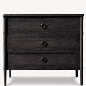 Mueble <span class=keywords><strong>de</strong></span> Madera Maciza Estilo Americano Antiguo con Cajones <span class=keywords><strong>y</strong></span> Armario para Dormitorio, Estilo Francés Simple, Pequeño Mueble <span class=keywords><strong>de</strong></span> Almacenamiento Lateral para Cama - Product Image 4