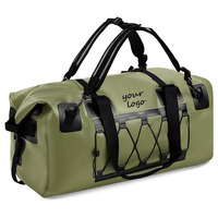 Sac de voyage étanche grande capacité 70L, sac à dos étanche pour moto avec fermeture à enroulement