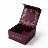 Boîte magnétique en carton rigide de qualité supérieure avec papier de soie personnalisé pour la présentation de bijoux haut de gamme