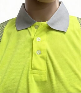 Polo da Lavoro Personalizzata con Logo, Alta Visibilità Arancione, Manica Corta Riflettente con Freccia - Product Image 3