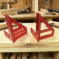 Règle de charpentier multi-angles en alliage d'aluminium, équerre de traçage haute précision 45/90 degrés, ensemble combiné pour le travail du bois