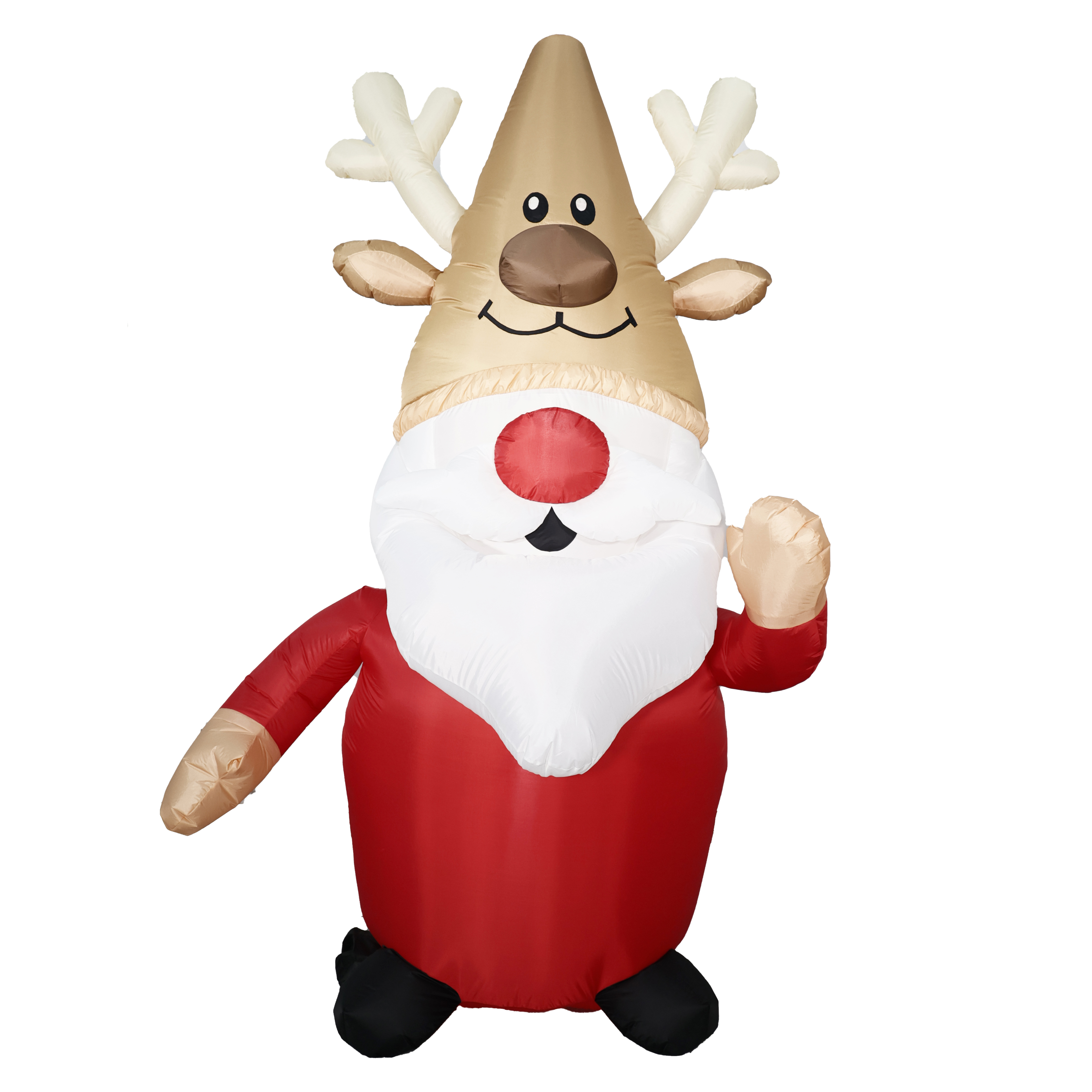 Père Noël gonflable de Noël, imitation renne