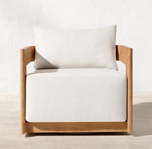 Furnitur ruang tamu luar ruangan, Set Sofa Set taman teras kayu jati tahan air luar ruangan mewah - Product Image 4