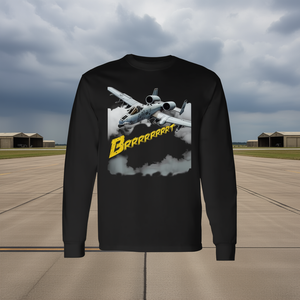 Camiseta de manga larga con gráfico de avión A-10 Warthog Jet - Product Image 3