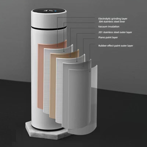 ขวดเทอร์โมแบบพกพาได้แก้วชากาแฟหน้าจอแสดงอุณหภูมิอัจฉริยะขวดน้ำสุญญากาศพร้อมตัวกรองถ้วยเทอร์โม - Product Image 4