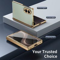 Étui de luxe pour Samsung Galaxy Z Fold 8, protection intégrale avec couverture de la charnière, protection d'écran en verre trempé intégrée