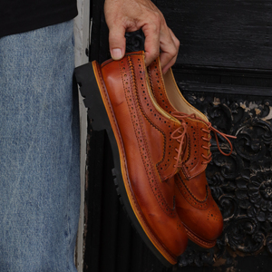 <span class=keywords><strong>Scarpe</strong></span> Eleganti Casual <span class=keywords><strong>da</strong></span> <span class=keywords><strong>Uomo</strong></span> Goodyear in Vera Pelle Bovina Pieno Fiore, Brogue Traspiranti con Lacci e Plateau, Ideali per Matrimoni - Product Image 2