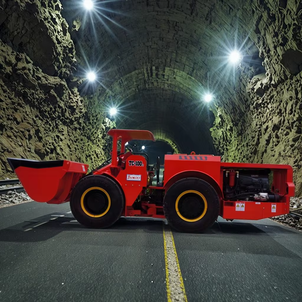 Китайский TC-100 высокопрочный подземный тягаш Yantai 1 м³, дизельная Полезная горная машина с двойной мощностью