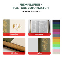 Bible personnalisée avec design unique, livre mignon sur le thème de Jésus, logo en relief, impression offset, couverture verte en PU, Bible espagnole