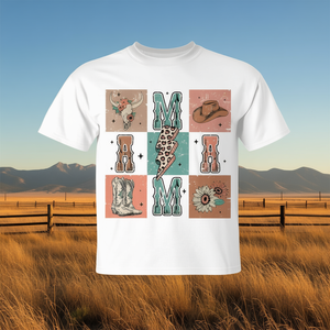 Camiseta retro a cuadros Howdy Mama Western Cowgirl - Product Image 3
