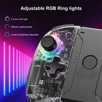 Manette de jeu sans fil Bluetooth à six axes avec détection de vibrations, RGB, pour console de jeu Nintendo Switch OLED