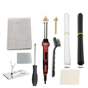 100W réparation de <span class=keywords><strong>pare</strong></span>-chocs de voiture <span class=keywords><strong>fer</strong></span> à <span class=keywords><strong>souder</strong></span> électrique agrafeuse chaude kit de réparation de soudeur en plastique outils agrafeuse thermique outil de repassage du cuir - Product Image 2