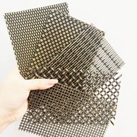 Offre spéciale : rideau de séparation en maille métallique en acier inoxydable bronze antique, utilisé pour les hôtels, restaurants, halls d'entrée et ascenseurs.
