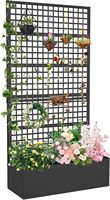 Jardinière en treillis d'aluminium de haute qualité, moderne, avec écran d'intimité thermolaqué et guirlande lumineuse LED, pour la fête de Thanksgiving
