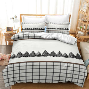 Noël neige ensemble de literie 3d housse de <span class=keywords><strong>couette</strong></span> ensembles <span class=keywords><strong>couette</strong></span> lit double <span class=keywords><strong>reine</strong></span> roi taille unique luxe dessin animé cadeau cerf - Product Image 2