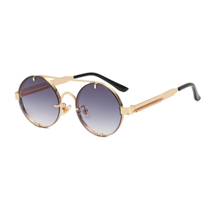 Sunway Eyewear Vintage Round Steampunk <b>Sunglasses</b> - Product Image 2