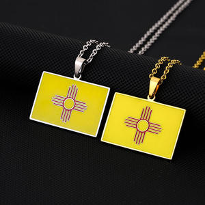 Collar con Colgante de Acero Inoxidable de Moda, Estilo Nuevo México, para Hombre y Mujer, Joyería Casual Unisex - Product Image 1