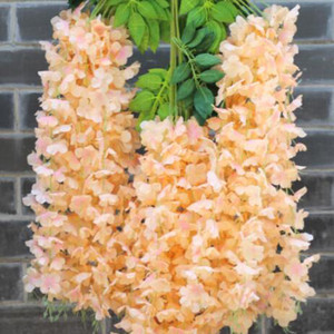 Flores Artificiales de Glicinia de Plástico para Decoración de Escenas de Boda, Adornos Colgantes de Techo para Celebridades de Internet - Product Image 3
