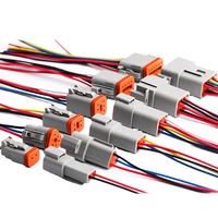 Connecteur Deutsch DT 2 3 4 6 8 12 broches, faisceau de câbles étanche pour voiture, avec fiches mâle et femelle DT06 DT04
