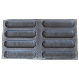 Mẫu Xúc Xích <span class=keywords><strong>Silicone</strong></span> 8 Kênh Màu Đen Chống Dính Cho Tiệm Bánh - Product Image 2