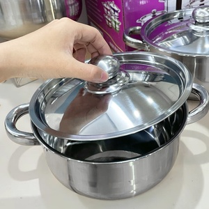 Set di pentole e pentole in acciaio inossidabile colorato 4 pezzi Set di pentole e pentole da cucina Set di pentole a Gas Set di pentole a induzione casseruola - Product Image 6