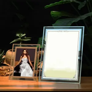 Großhandel Werkspreis transparentes doppelseitiges Glas Bild solider Fotorahmen