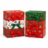 Boîtes cadeaux de Noël personnalisées avec logo, fermeture magnétique, en carton recyclé, auto-érectables, avec doublure en mousse, pliables pour