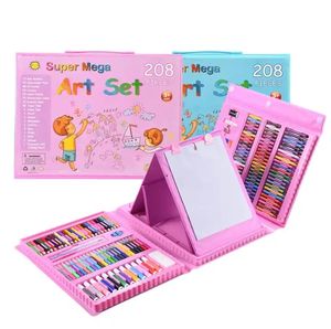 Set peralatan menggambar anak, perlengkapan seni menggambar anak-anak, menggambar kustom, kreatif, 208 buah - Product Image 1