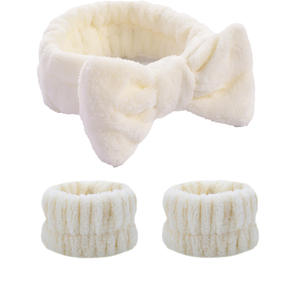 Logo personnalisé démaquillant éponge propre tampons doux bandeau ensemble de bracelets - Product Image 5