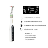 Moteur électrique pour canaux radiculaires dentaires, contre-angle 16:1, 9 programmes, batterie 800 mAh, lumière LED intégrée, localisateur d'apex, sans fil USB-C