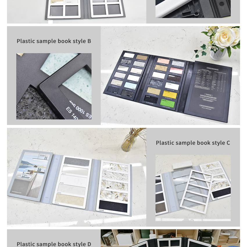 Plastic Display Books Factory Custom Panel Mosaic Marble Samples Folder Catalog Granite Quartz Stone Ceramics Tile Sample Book