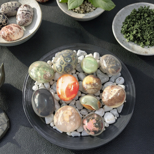 TANG, venta al por mayor, cristales curativos pulidos naturales, amatista, cuarzo rosa, piedra <span class=keywords><strong>de</strong></span> Palma para decoraciones navideñas - Product Image 6