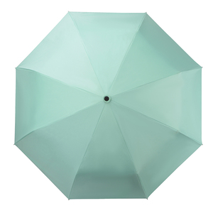 Nouveau Parapluie Automatique Pliant 3 Volets Personnalisé OEM/ODM avec Logo, Coupe-Vent, de Bonne Qualité, Turquoise, pour Adulte, en Pongee 190T - Product Image 4