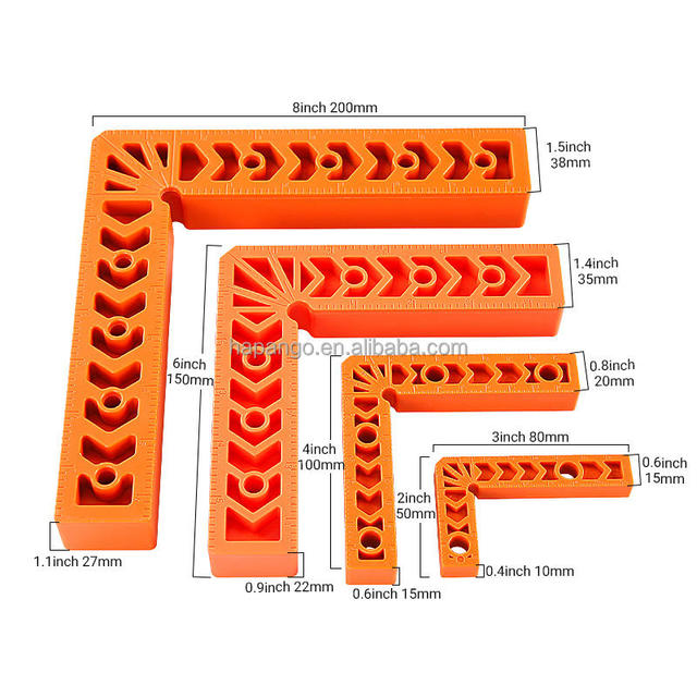 Durable Plastic 90 Degree Corner Squares | Right Angle Positioning Clamps | Woodworking Tool for Carpentry & Furniture Making