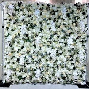 Fondo DE BODA enrollable personalizado, decoración Floral de imitación, rosas, flores, paredes, telón de fondo, Rosa artificial, Rosa Blanca, pared de flores - Product Image 2