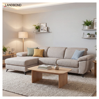 Canapé d'angle inclinable en cuir véritable et tissu, avec commande électrique, pour salon de villa moderne et luxueux, avec rangement et appui-tête