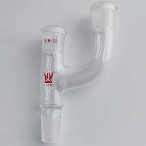 CS perangkat kaca laboratorium gelas distilasi Claisen adaptor kaca borosilikat <span class=keywords><strong>3</strong></span> cara adaptor konektor - Product Image 3