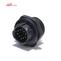 LLT M19 Nylon Push Lock 10pin Automotive Circular Led Garden Connecteur de montage sur panneau étanche