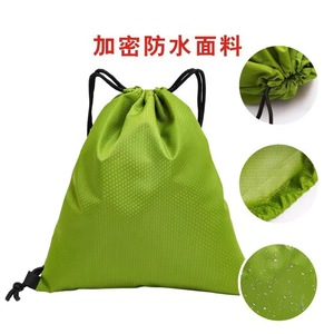 Waterproof Soccer Pattern Drawstring <b>Backpack</b> Polyester Unisex Outdoor Sports Bag Durable Lightweight - Product Image 3