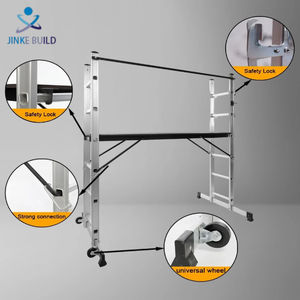 सुपरमार्केट मॉडल परिवर्तनकारी पेंटिंग छत मरम्मत एल्यूमीनियम काम मंच सीढ़ी मचान - Product Image 4