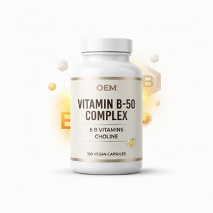Cápsulas de Complejo B de Alta Potencia con Colina e Inositol, 100 Unidades, Fabricante Mayorista OEM ODM - Product Image 1