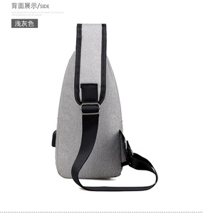 Bolso de Pecho y Hombro de Nylon para <span class=keywords><strong>Hombre</strong></span>, Diseño Deportivo Casual Multifuncional con USB, Nuevo 2025 - Venta Directa de Fábrica 33*16 - Product Image 5