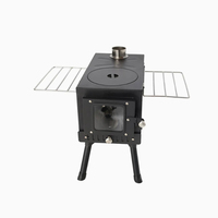 Poêle à bois et à charbon de bois pliable Luling DH4022 en acier au carbone pour la cuisson en extérieur