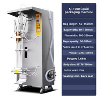 Machine d'emballage automatique de sachets liquides haute vitesse SJ-1000, 33-37 sachets/min, machine de remplissage et de scellage de pochettes d'eau avec scellage arrière