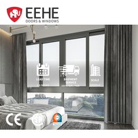 Fenêtre coulissante et rotative EEHE en aluminium certifiée NFRC, insonorisée, étanche, avec grille en aluminium